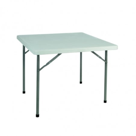 Table Pliante Yago - 88 x 88 cm - Blanc Garbar - 1