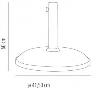 Pied de Parasol Siro Noir - Ø 41,5 cm - 15 Kg Garbar - 2