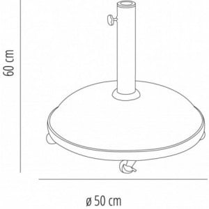 Pied de Parasol Siro Noir - Ø 50 cm - 35 Kg Garbar - 2