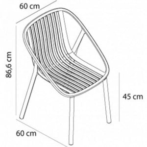 Chaise Bini - Ivoire - Lot de 4 Resol - 2