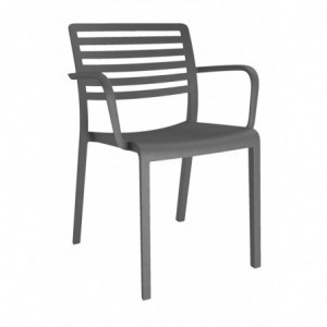 Fauteuil Lama - Gris Foncé - Lot de 2 Resol - 1