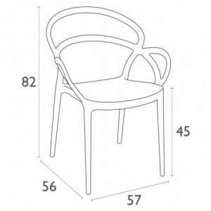 Fauteuil Mila - Blanc - Lot de 4 Garbar - 2