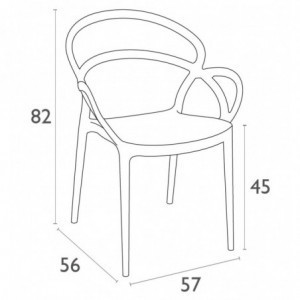 Fauteuil Mila - Blanc - Lot de 4 Garbar - 2