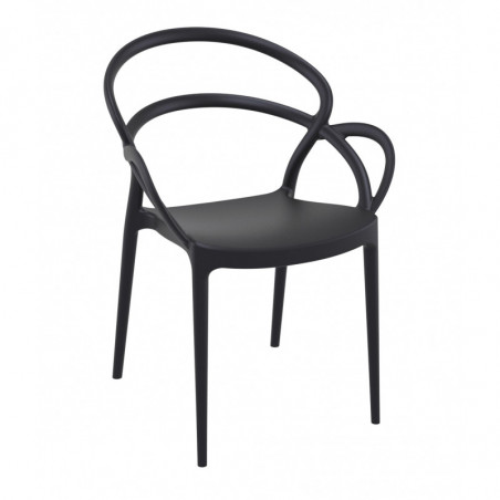 Fauteuil Mila - Noir - Lot de 4 Garbar - 1