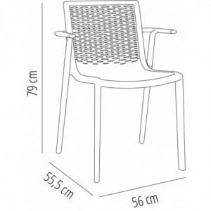 Fauteuil Net-Kat - Blanc - Lot de 2 Resol - 2