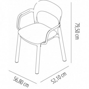 Fauteuil Ona à Assise Sable - Sable - Lot de 4 Garbar - 2