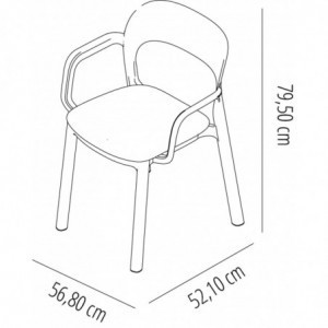 Fauteuil Ona à Assise Sable - Sable - Lot de 4 Garbar - 2