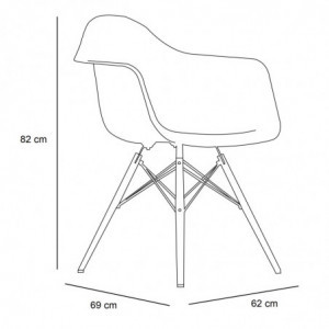 Fauteuil Oslo - Blanc - Lot de 4 Garbar - 2