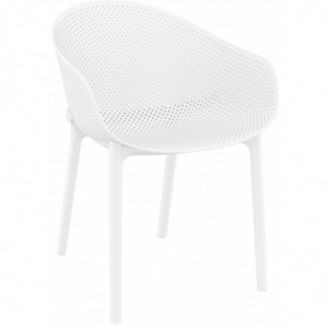 Fauteuil Sky - Blanc - Lot de 4 Garbar - 1