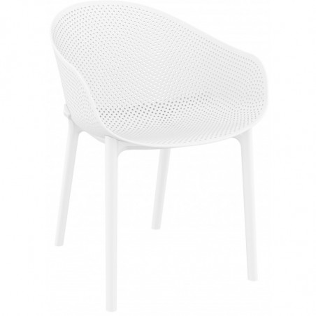 Fauteuil Sky - Blanc - Lot de 4 Garbar - 1