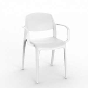 Fauteuil Smart - Blanc - Lot de 4 Resol - 1