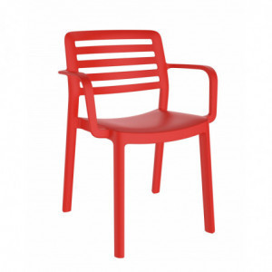 Fauteuil Wind - Rouge - Lot de 4 Garbar - 1