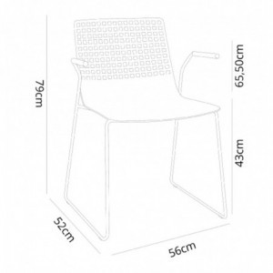 Fauteuil Wind à Structure Blanche - Lot de 2 Resol - 2