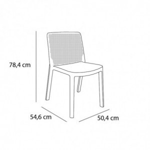 Chaise Fresh - Blanc - Lot de 4 Garbar - 2