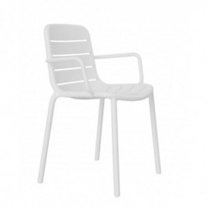 Fauteuil Gina - Blanc - Lot de 2 Resol - 1