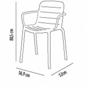 Fauteuil Gina - Blanc - Lot de 2 Resol - 2