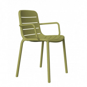 Fauteuil Gina - Vert Olive - Lot de 2 Resol - 1