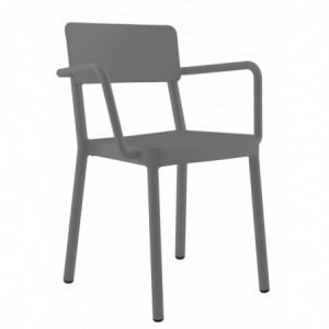 Fauteuil Lisboa - Gris Foncé - Lot de 2 Resol - 1