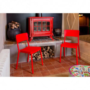 Chaise Lisboa - Rouge - Lot de 2 Resol - 4