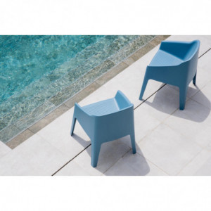 Chaise Lounge Baku - Bleu Retro - Lot de 2 Garbar - 4