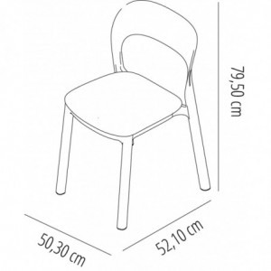 Chaise Ona à Assise Sable - Sable - Lot de 4 Garbar - 2