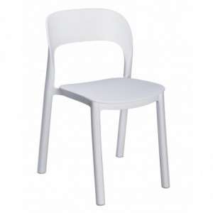 Chaise Ona à Assise Blanc - Blanc - Lot de 4 Garbar - 1