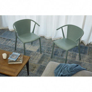 Chaise Steely - Bleu Retro - Lot de 2 Resol - 7