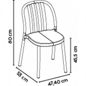 Chaise Sue Lamas - Terra Cotta - Lot de 2 Resol - 2