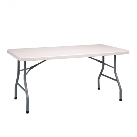 Table Pliante Mahler - 152 x 76 cm - Blanc Garbar - 1