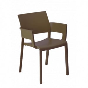 Fauteuil Fiona - Chocolat - Lot de 2 Resol - 1