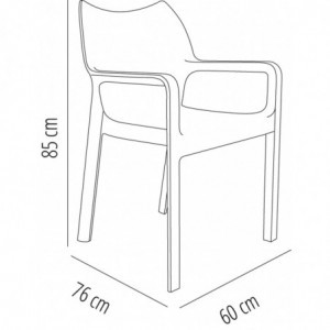 Fauteuil Dionisio - Blanc - Lot de 4 Garbar - 2