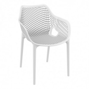 Fauteuil Grid XL - Blanc - Lot de 4 Garbar - 1