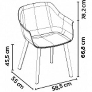 Fauteuil Shape à Pieds Gris Foncé - Gris Foncé - Lot de 2 Resol - 2