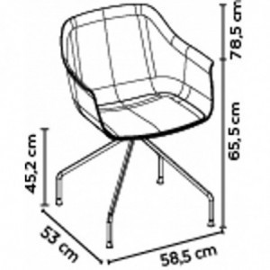 Chaise Araignée à Structure Gris Froncé - Lot de 2 Resol - 2