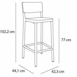 Tabouret Haut Lisboa - Sable - Lot de 2 Resol - 2