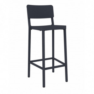 Tabouret Haut Lisboa - Gris Foncé - Lot de 2 Resol - 1