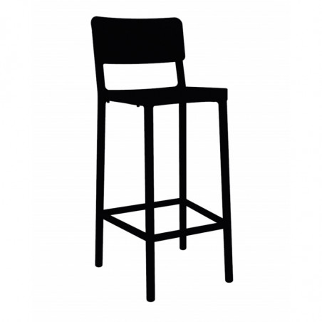 Tabouret Haut Lisboa - Noir - Lot de 2 Resol - 1