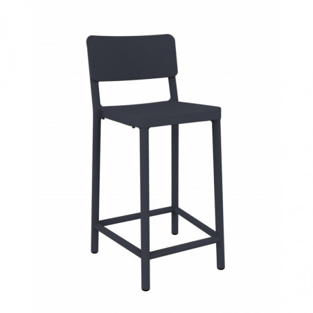 Tabouret Moyen Lisboa - Gris Foncé - Lot de 2 Resol - 1