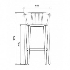 Tabouret Haut Woody - Sable - Lot de 2 Resol - 2