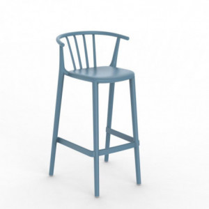 Tabouret Haut Woody - Bleu Retro - Lot de 2 Resol - 1