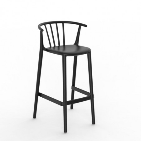 Tabouret Haut Woody - Noir - Lot de 2 Resol - 1