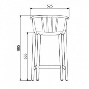 Tabouret Moyen Woody - Sable - Lot de 2 Resol - 2