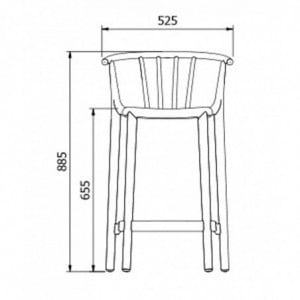 Tabouret Moyen Woody - Sable - Lot de 2 Resol - 2