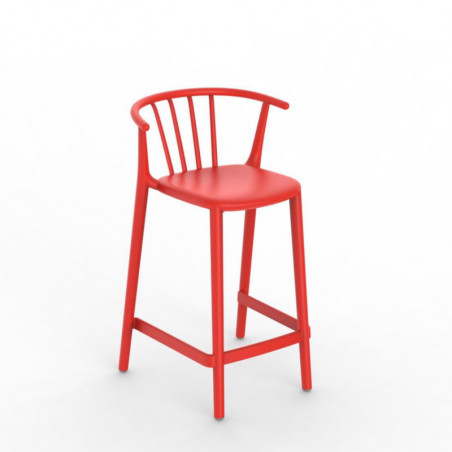 Tabouret Moyen Woody - Rouge - Lot de 2 Resol - 1