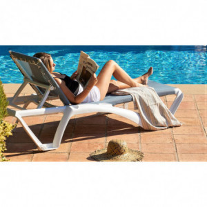 Chaise Longue Marina Club - Gris Foncé et Beige - Lot de 2 Resol - 5