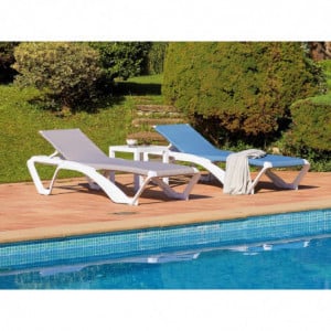 Chaise Longue Marina Club - Gris Argenté et Blue Jeans - Lot de 2 Resol - 3