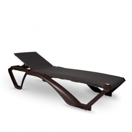 Chaise Longue Marina Club - Wenge et Chocolat - Lot de 2 Resol - 1