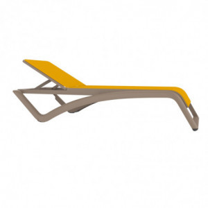 Chaise Longue Sky Club - Sable et Jaune - Lot de 2 Resol - 1