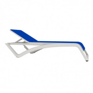 Chaise Longue Sky Club - Blanc et Bleu - Lot de 2 Resol - 1