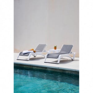 Chaise Longue Sky Club - Blanc et Bleu - Lot de 2 Resol - 5